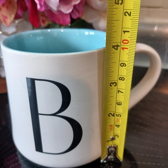 Indigo Monogram B Initial Ceramic Coffee Tea Mug Cup - Picture 7 of 9